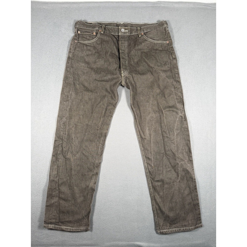 Levi's 501 Original Straight Leg Jeans Mens 38x32 Brown Denim Faded 501-0193